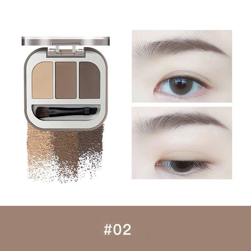 Judydoll 3 Shade Eyebrow Powder [#02 Dark Brown] 2.7g